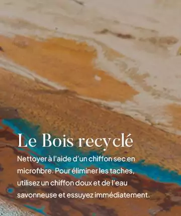 Entretien de la table coffre en bois recyclé